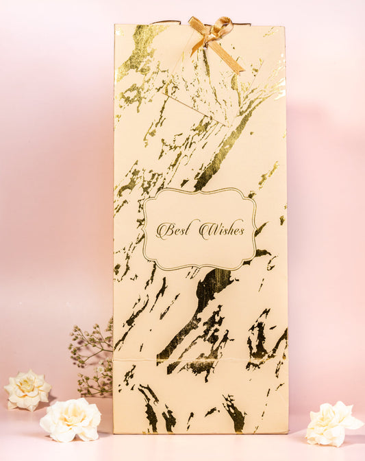 Marble Theme Wine/Bottle Bags- Beige