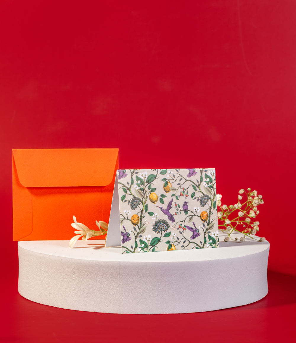 Birds & Lemon Envelope & Tag Combo