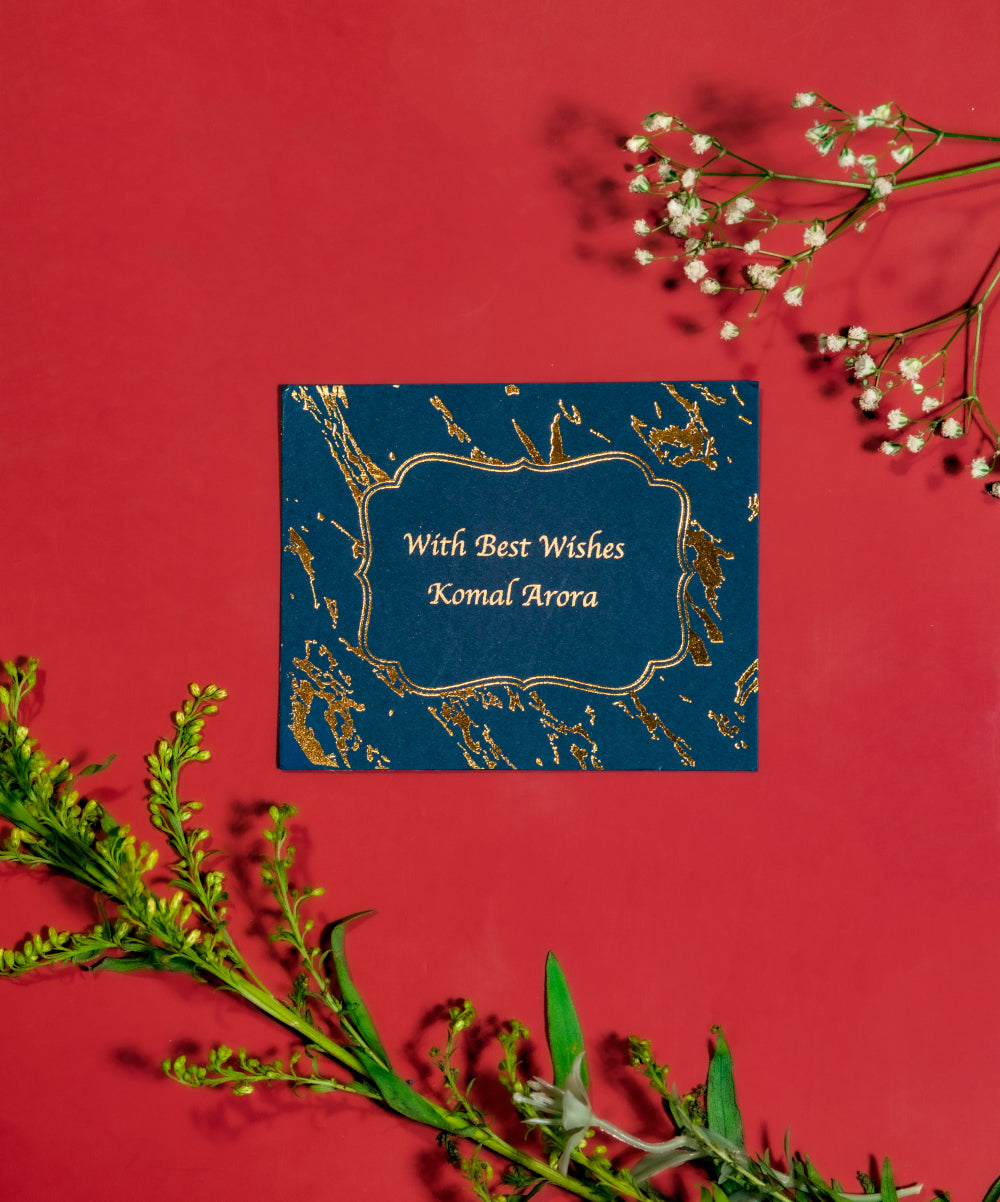 Marble Theme Gold Foiled Flat Gift Tags