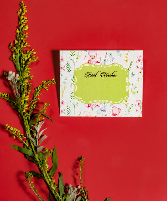 Blue Watercolor Floral Design Flat Gift Tag