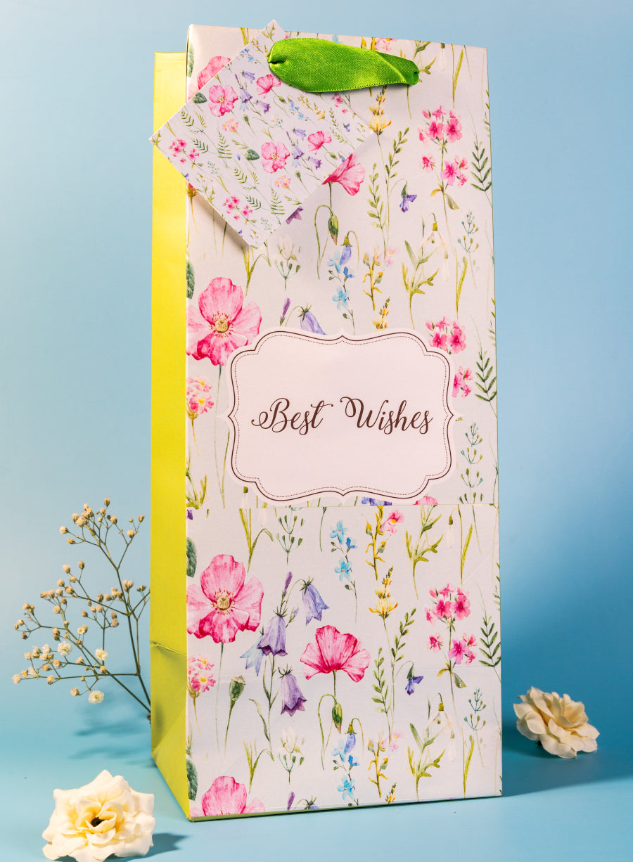 Blue Watercolor Design Design Wine/Bottle Bags