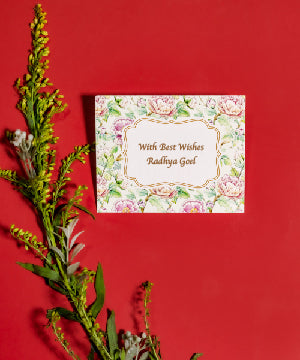 Chinese Floral Design Envelope & Tag Combo