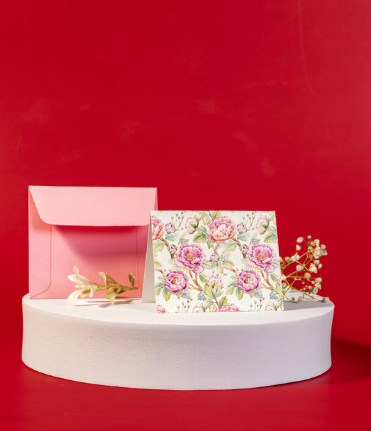 Chinese Floral Design Folded Gift Tags