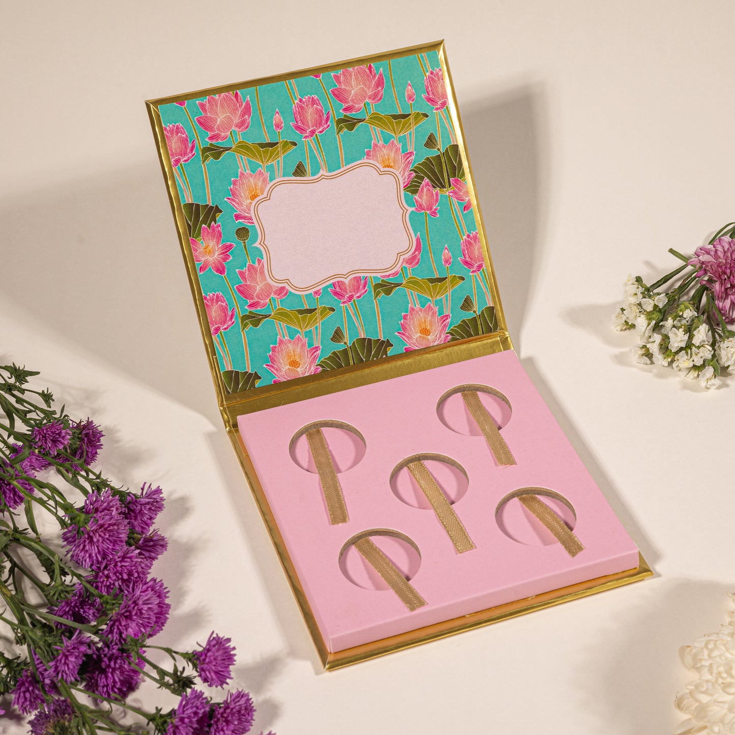 Blue Lotus Design Five Ginni/Coin Box