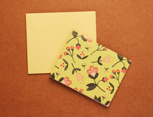 Green Floral Folded Gift Tags