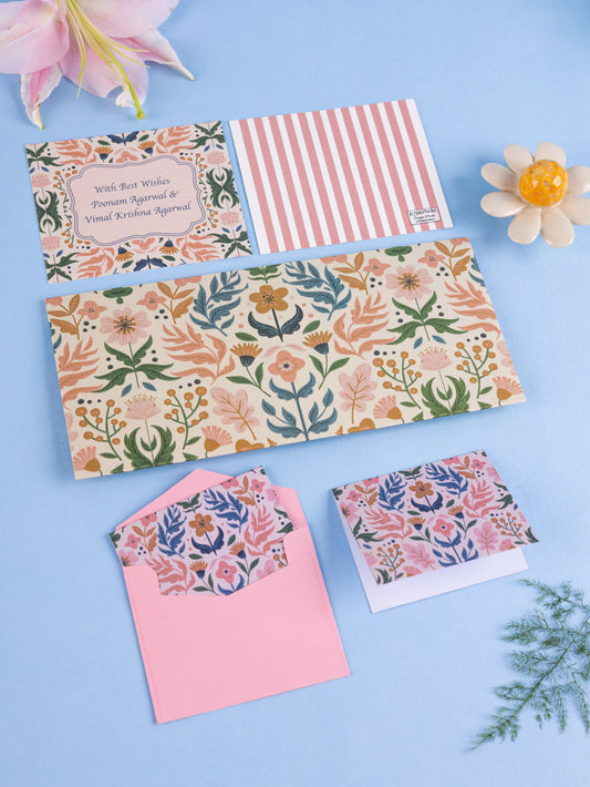 Gulmohar Themed Envelope and Tag Combo