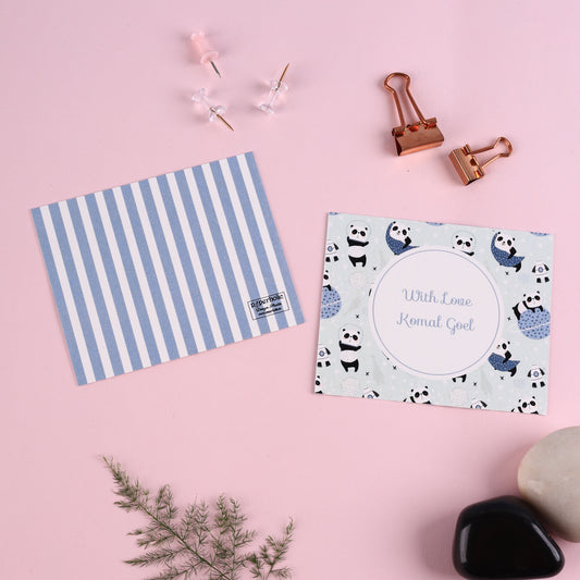 Space Panda Theme Flat Gift Tags