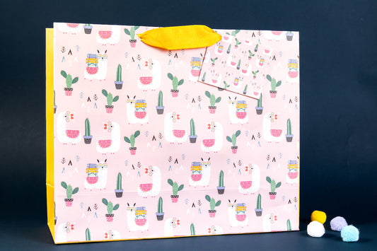 Llama Theme Gift Bag Medium