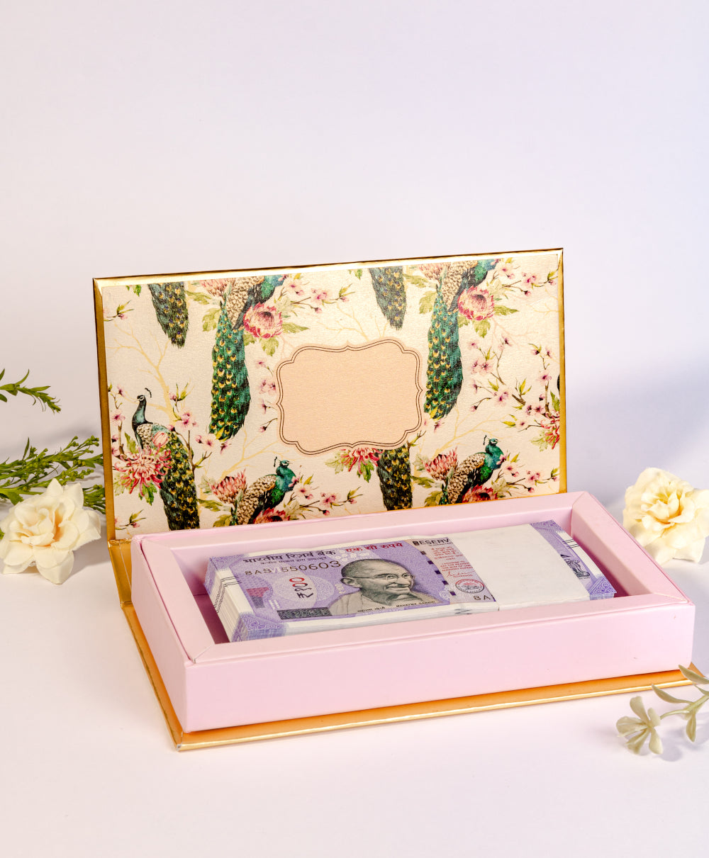 Peacock Design Cash/Gaddi Box