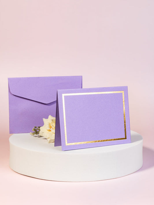 Folded Gift Tags With Gold Foiled Border