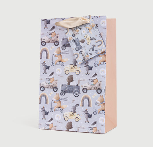 Cute Animal Racing Theme Gift Bags Small