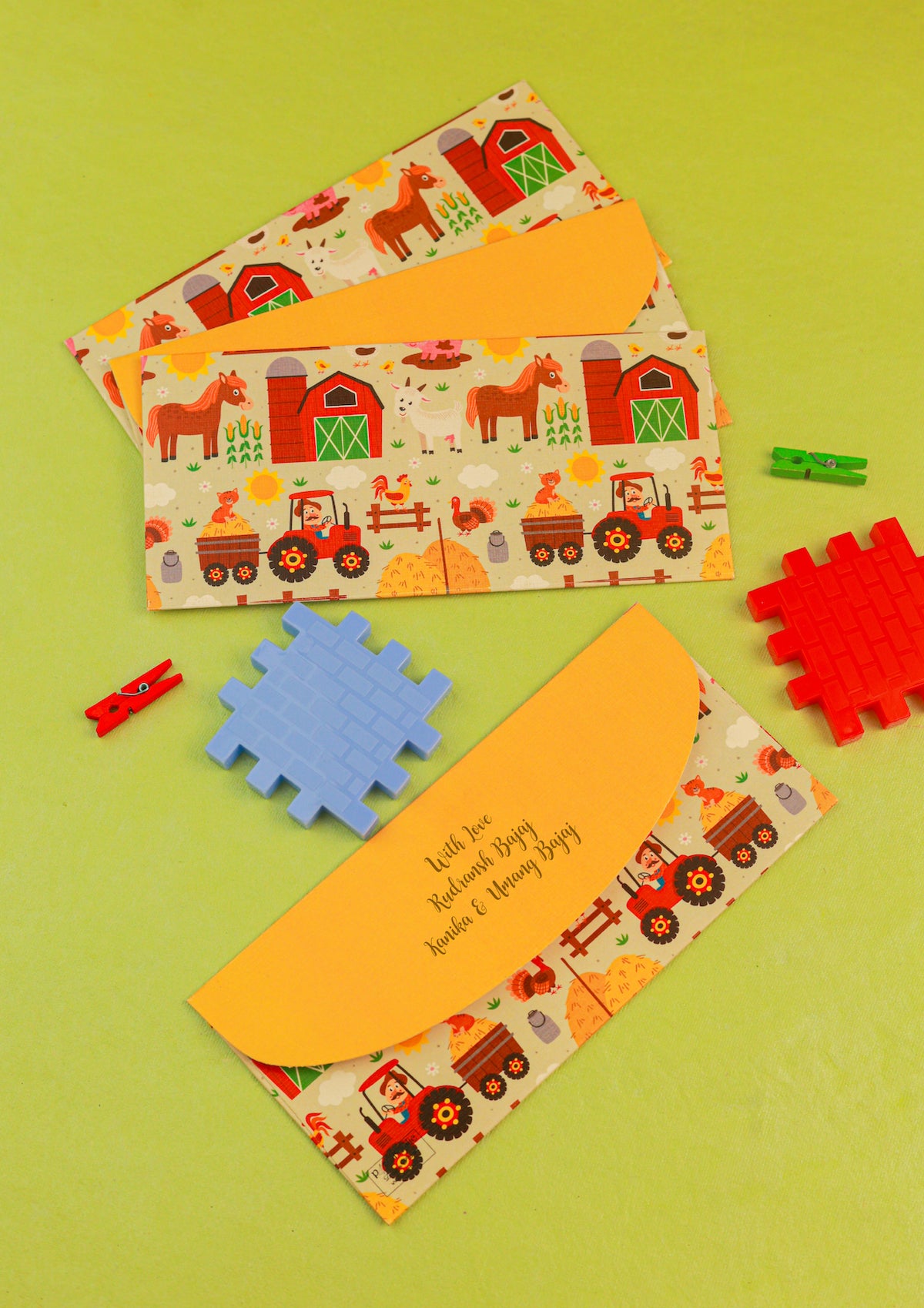 Barnyard Theme Money Envelopes