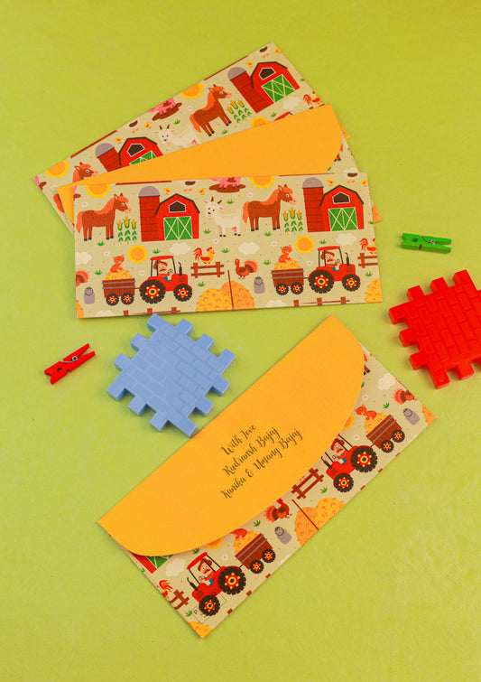 Barnyard Theme Money Envelopes