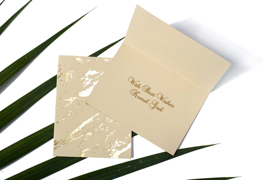 Marble Theme Gold Foiled Folded Gift Tags