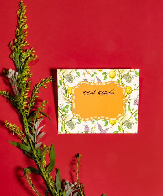 Birds & Lemon Design Flat Gift Tags