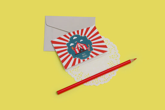 Circus Theme Folded Gift Tags