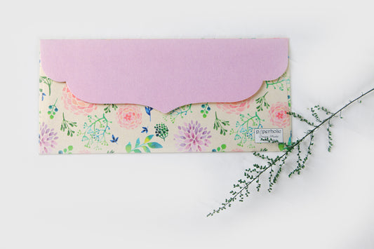 Off- White Floral Design Money/Shagun Envelopes