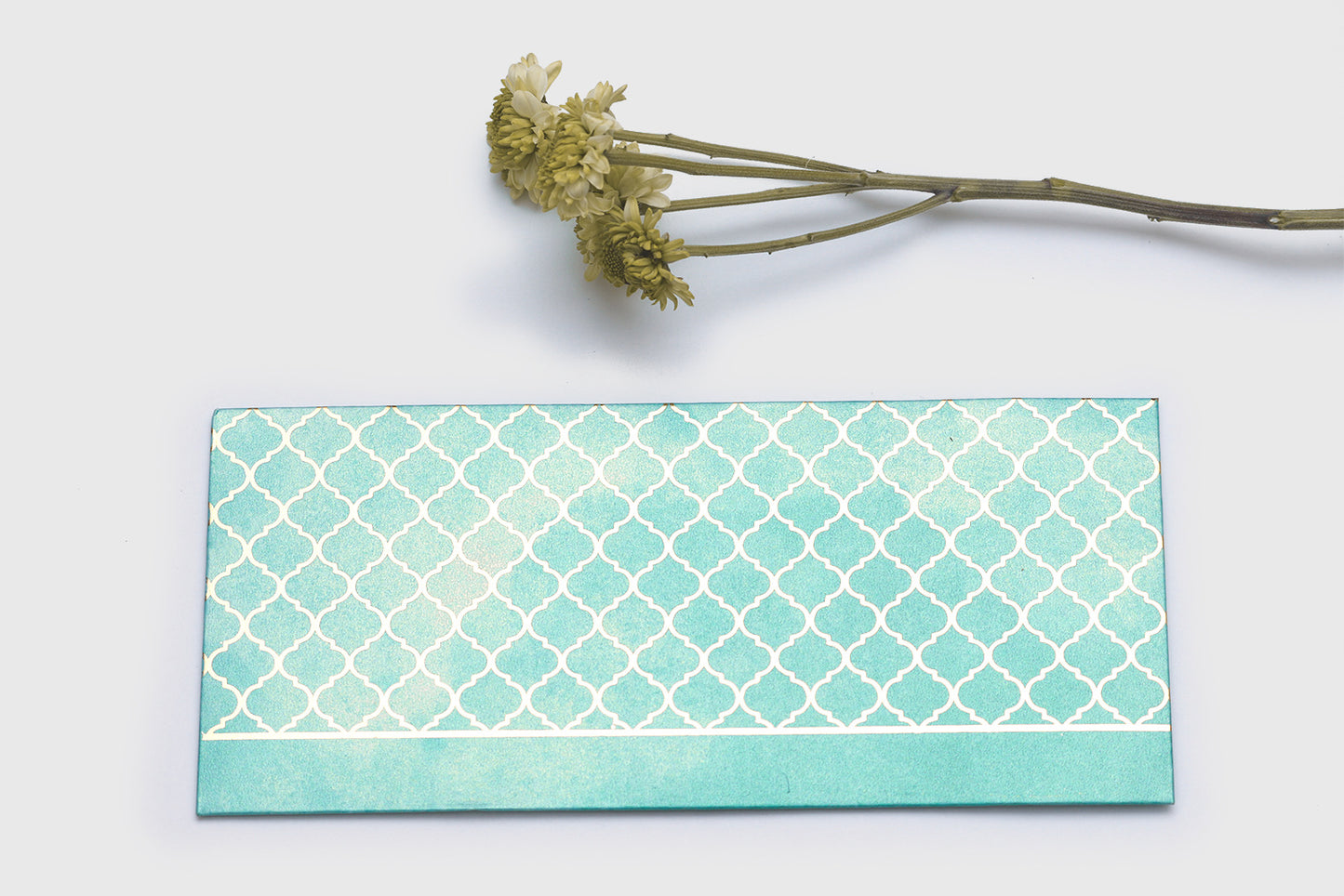 Watercolor Moroccan Design Gold Foiled Money Envelopes