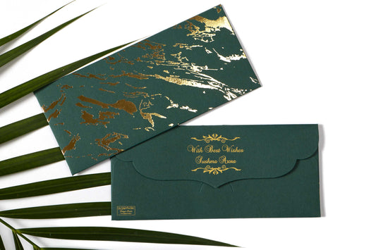 Marble Theme Gold Foiled Money Envelopes