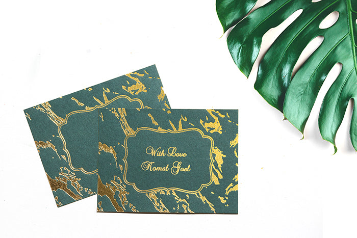 Marble Theme Gold Foiled Flat Gift Tags