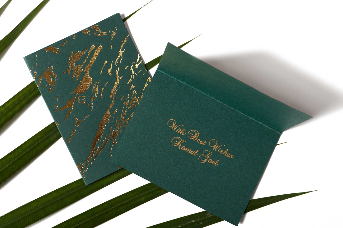 Marble Theme Gold Foiled Folded Gift Tags