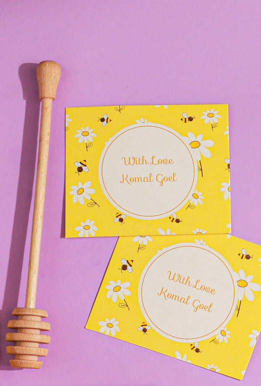 Honeybee Theme Flat Gift Tags