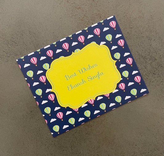 Hot Air Balloon Theme Flat Gift Tags