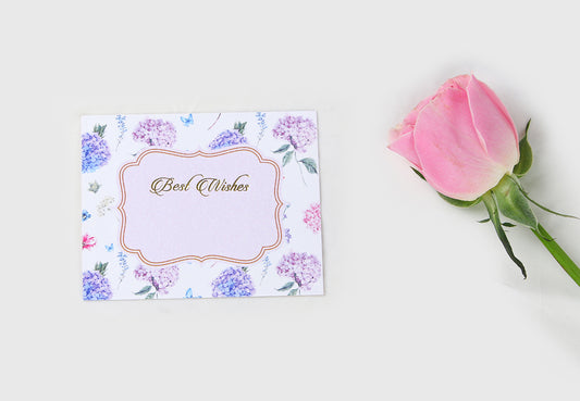 Hydrangea Design Flat Gift Tag