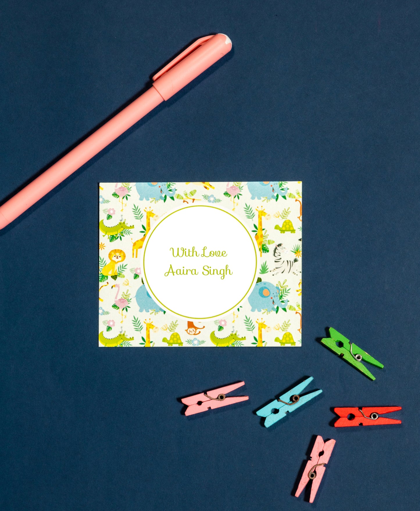 Jungle Theme Flat Gift Tags