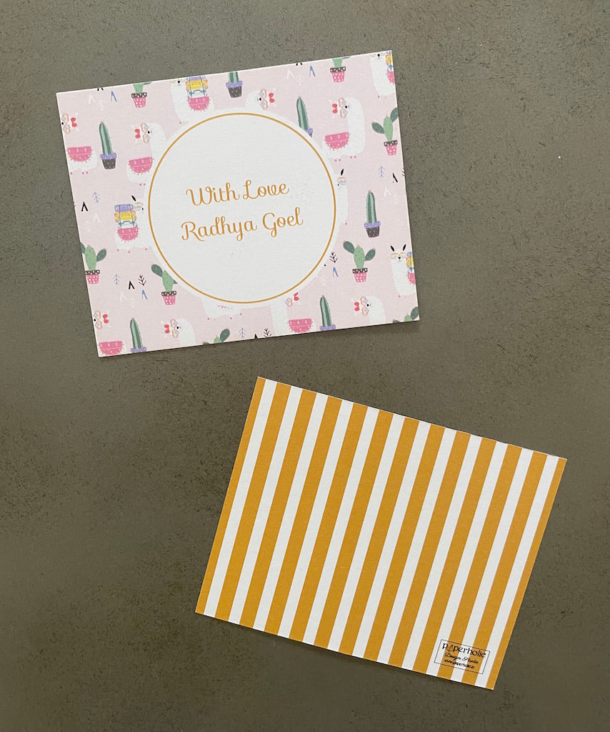 Llama Theme Flat Gift Tags