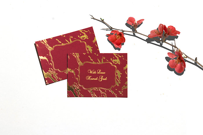 Marble Theme Gold Foiled Flat Gift Tags