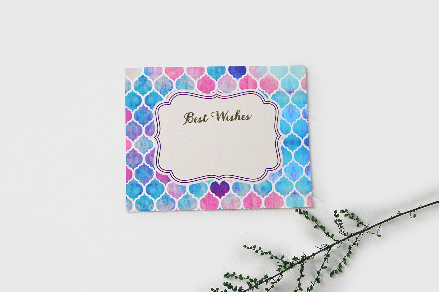 Multicolor Moroccan Design Flat Gift Tag