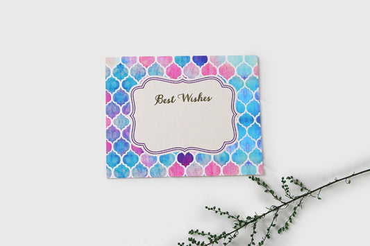 Multicolor Moroccan Design Flat Gift Tag