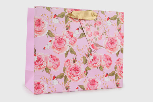 Birds & Flowers Design Gift Bag Medium