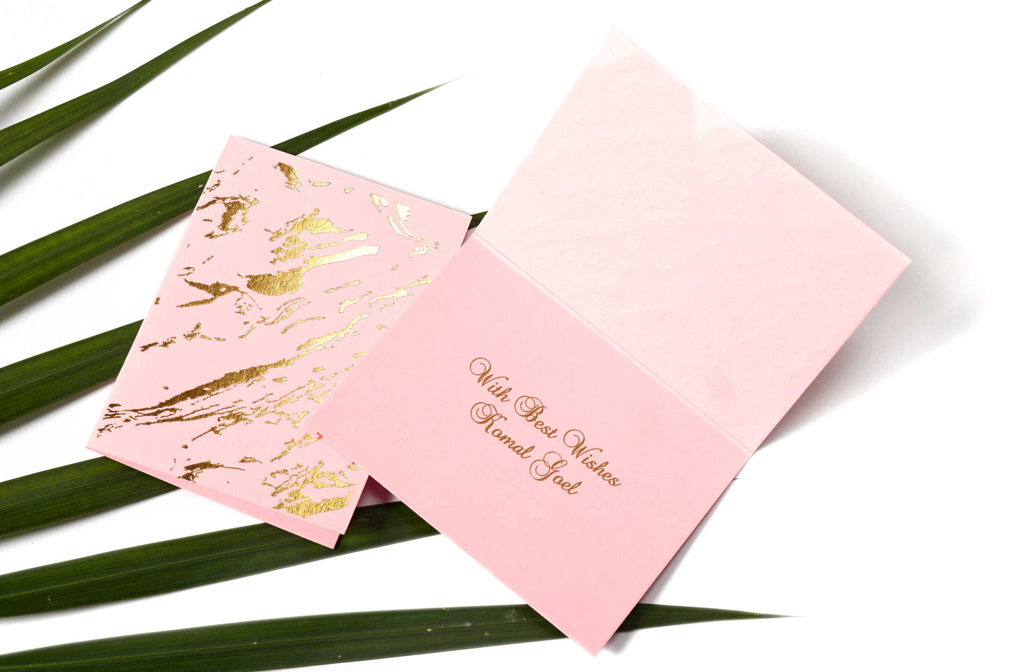 Marble Theme Gold Foiled Folded Gift Tags