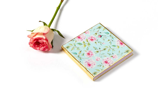 Powder Blue Floral Design Coin/Ginni Box