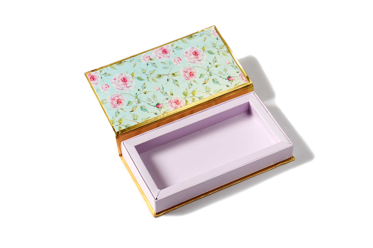 Powder Blue Floral Design Cash/Gaddi Box