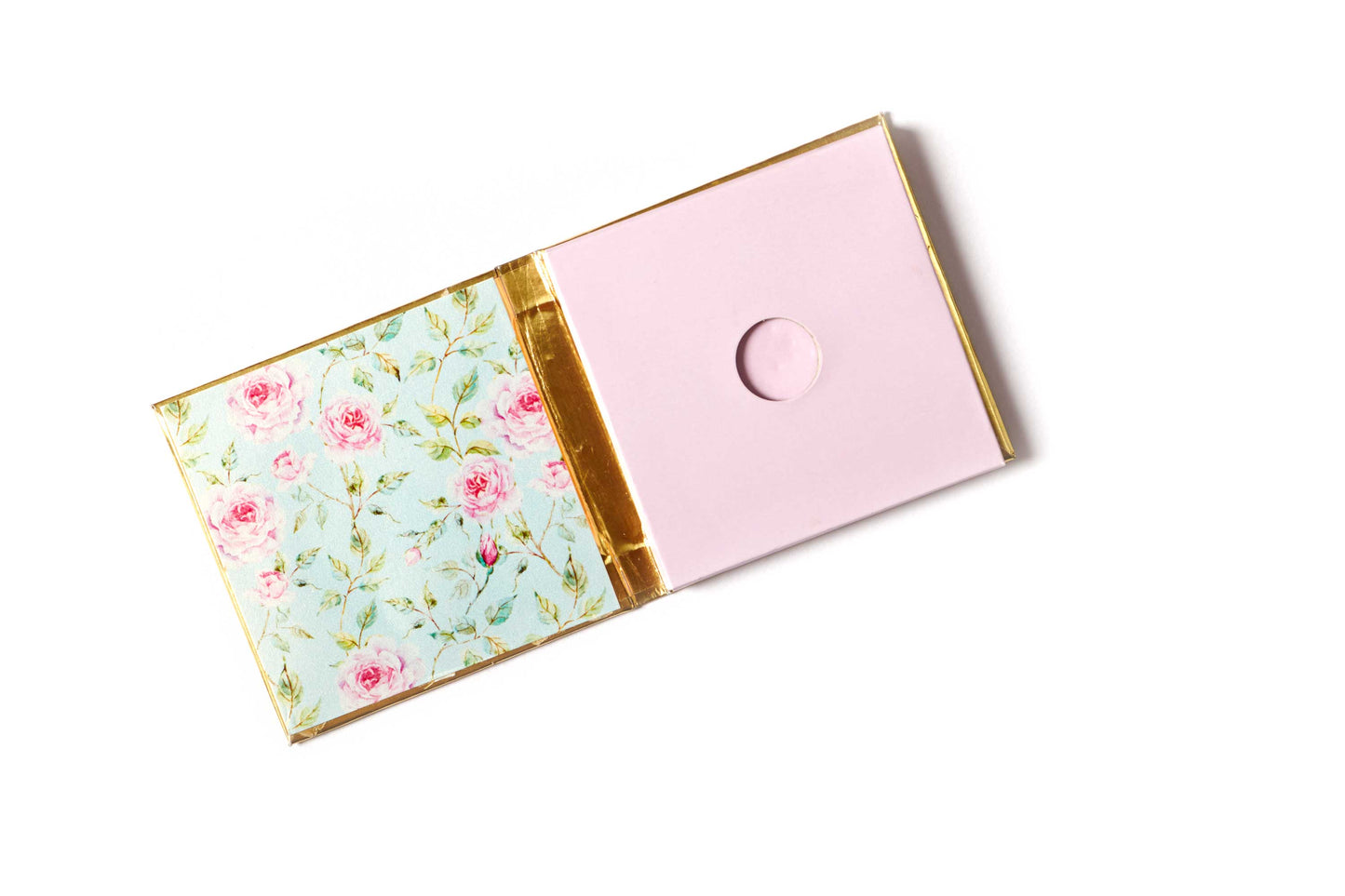 Powder Blue Floral Design Coin/Ginni Box