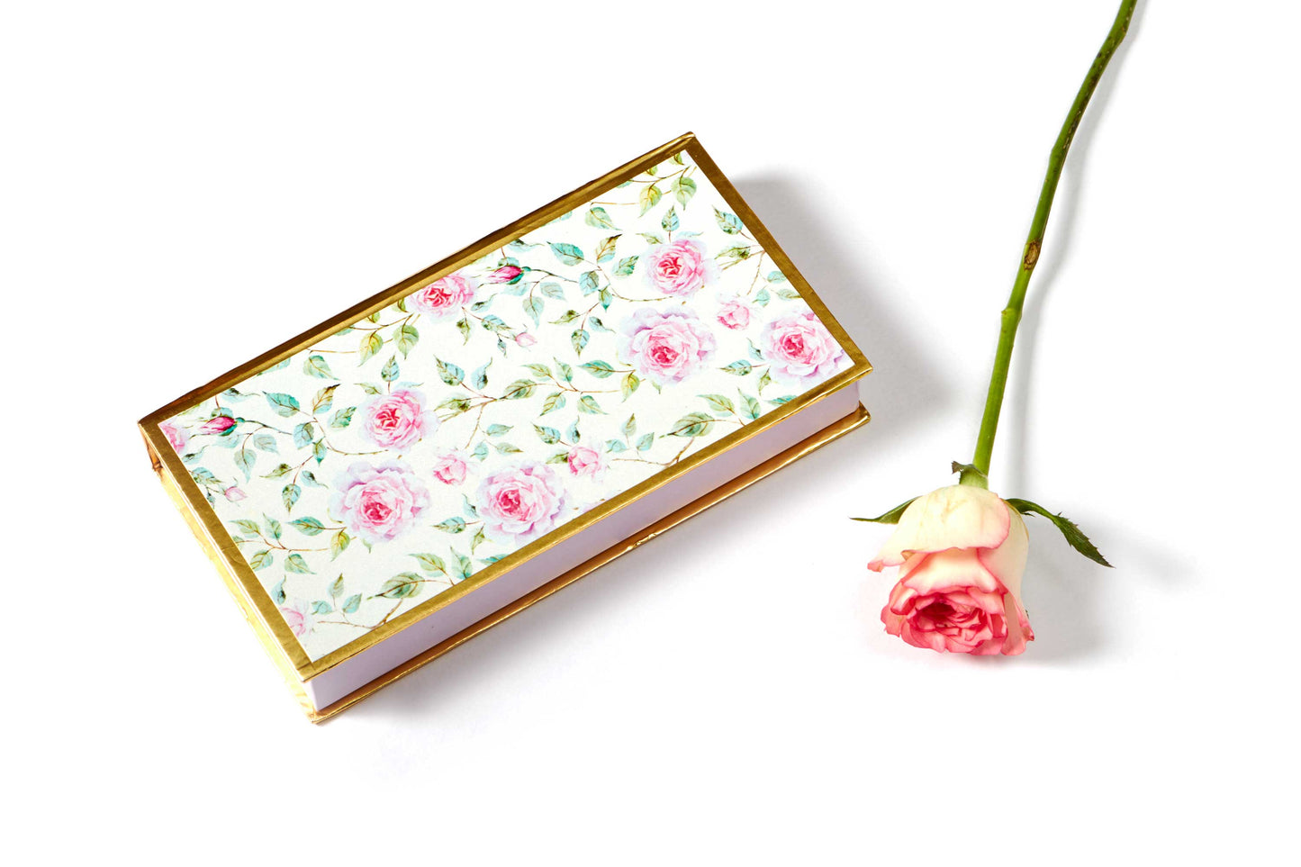 Powder White Floral Design Cash/Gaddi Box
