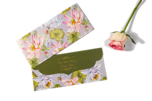 Purple Lotus Design Money/Shagun Envelopes