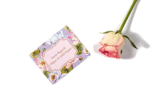 Purple Lotus Design Flat Gift Tag