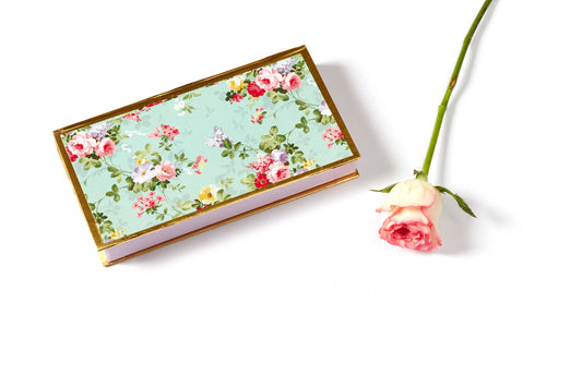 Sea Green Floral Design Cash/Gaddi Box