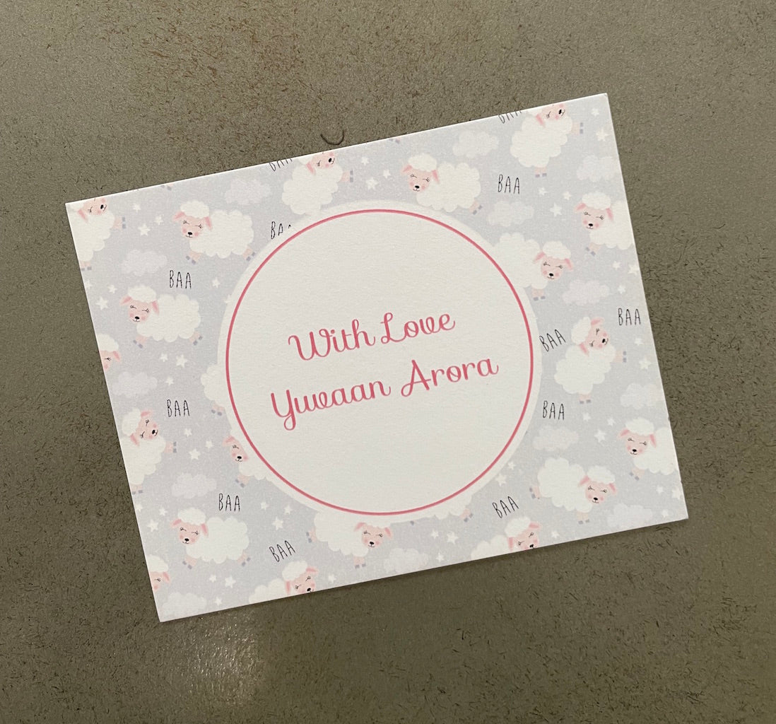 Sheep Theme Flat Gift Tags Paperholic Design Studio