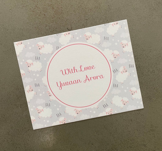 Sheep Theme Flat Gift Tags