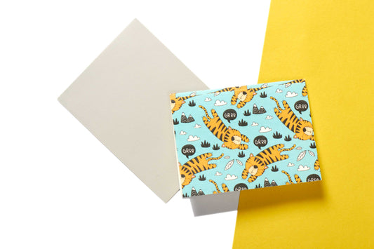 Tiger Theme Folded Gift Tags