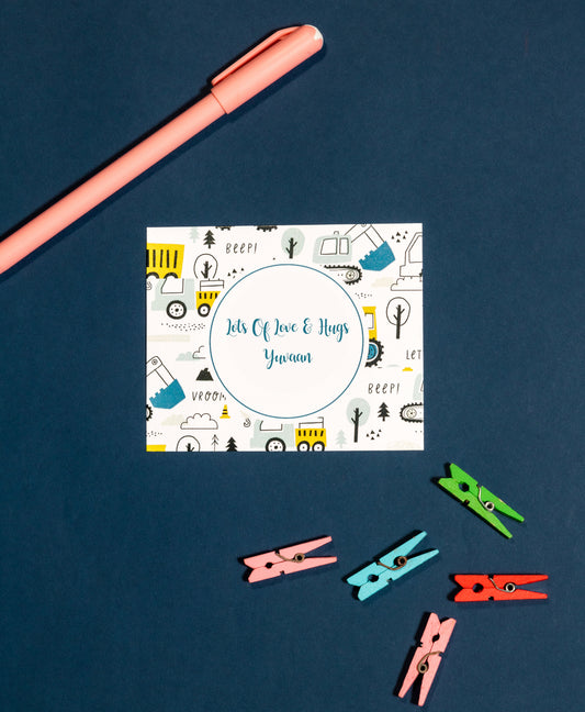 Truck Theme Flat Gift Tags