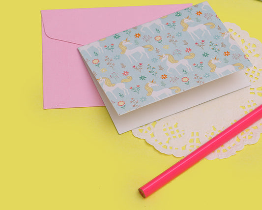 Unicorn Theme Folded Gift Tags