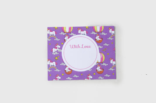 Unicorn & Cloud Theme Flat Gift Tags