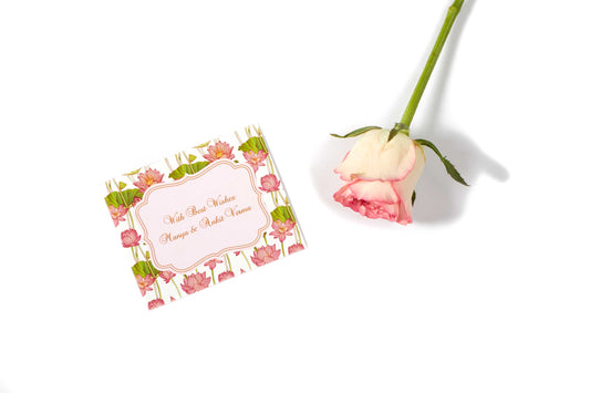 White Lotus Design Flat Gift Tag