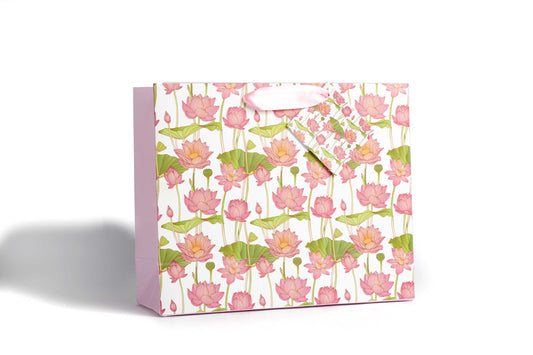 White Lotus Design Gift Bag Medium